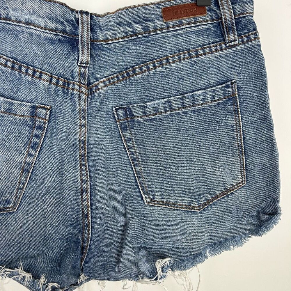 Blank NYC The Barrow Vintage High Rise short blue denim jean Sz 28 distressed - Picture 7 of 10